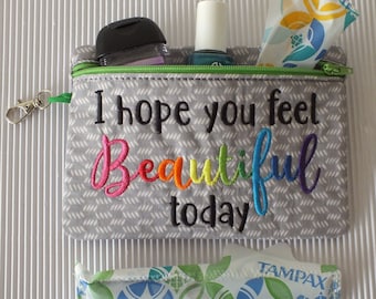 I Hope You Feel Beautiful Zipper Pouch