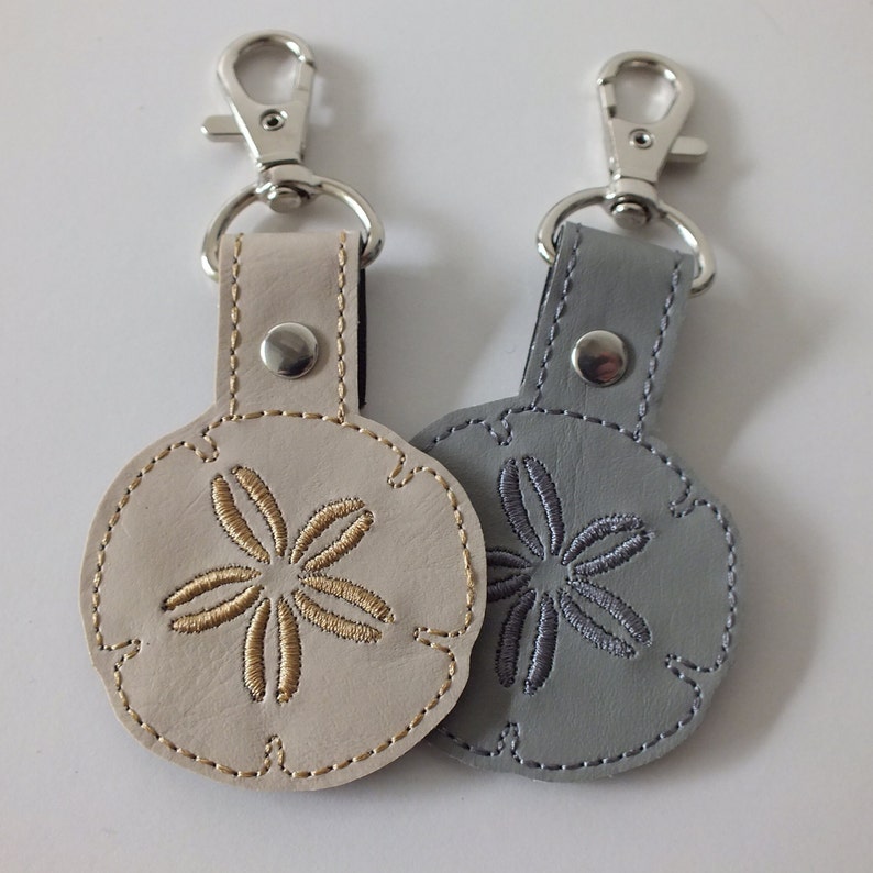 Sand Dollar Keychain Sand Dollar Snap Tab image 2