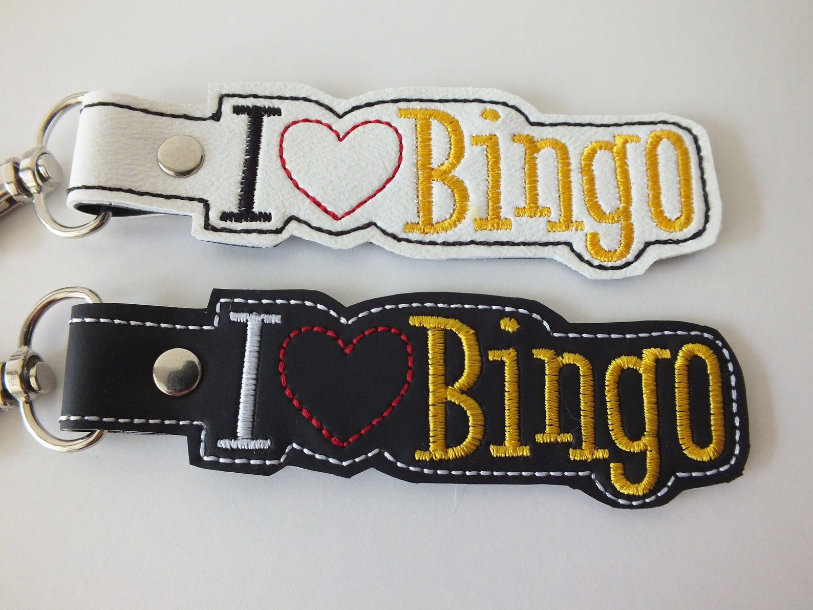 I Love Bingo Keychain Bingo Snap Tab Etsy