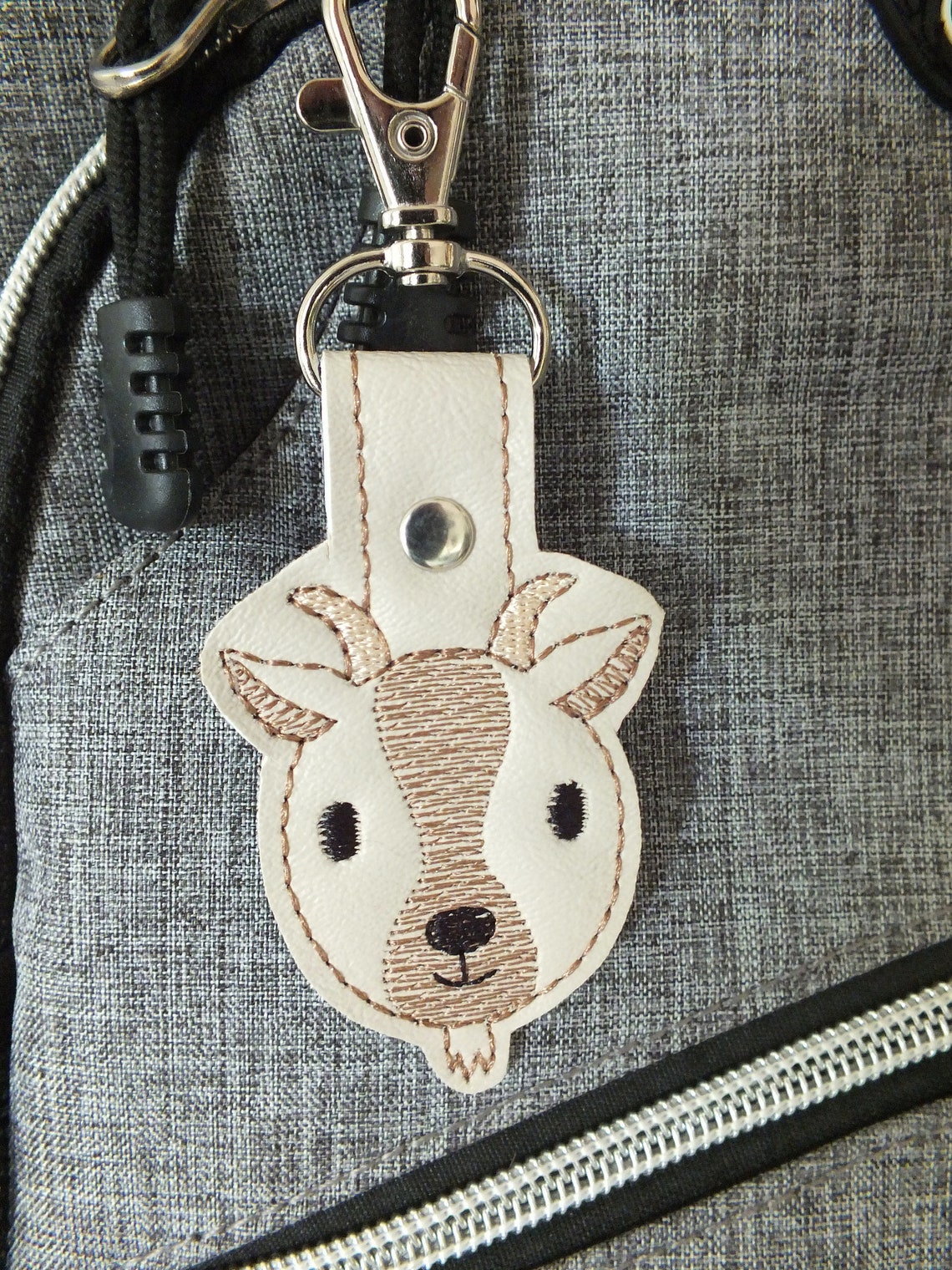 Goat Keychain Goat Key Fob Etsy