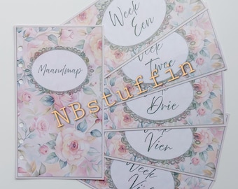 Cashstuffing Challenge A6 Rozen Maandmap