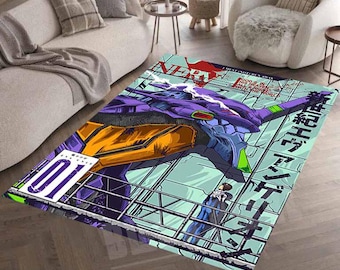 Anime Art Area Rug: Japanese Modern Rug, Kids/Teen Room Decor