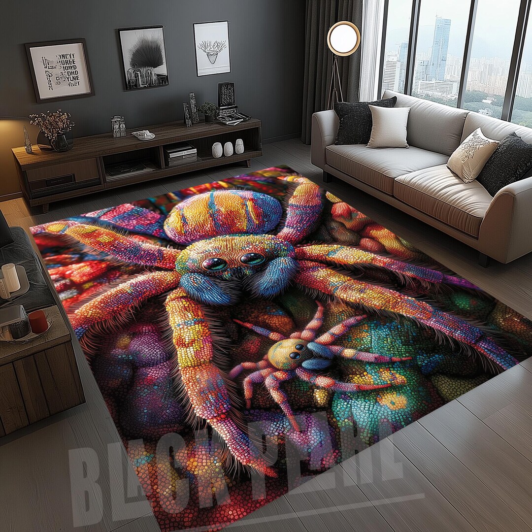 Spiders Rug, Color Spiders Rug,spiders Decor Rug,spiders Area Rug ...