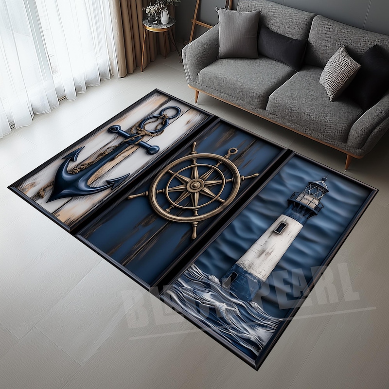 Nautical Rug - Etsy