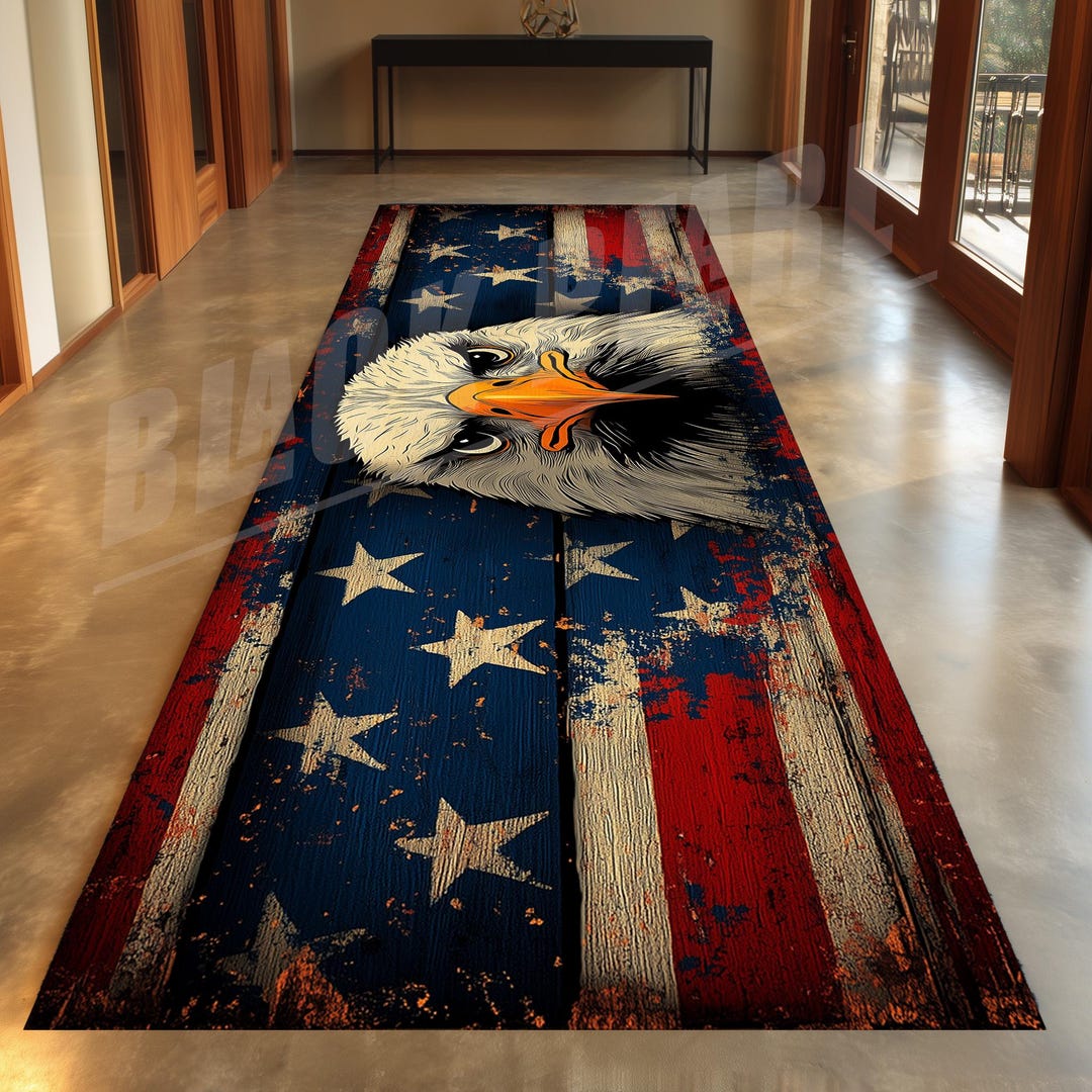 Bald Eagle Rug: 3D Print Velvet Runner Rug, Wildlife Decor - Etsy