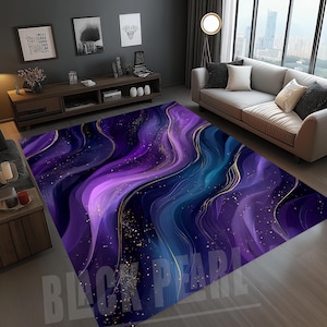 Tapis en marbre violet : décoration d&#39;intérieur moderne
