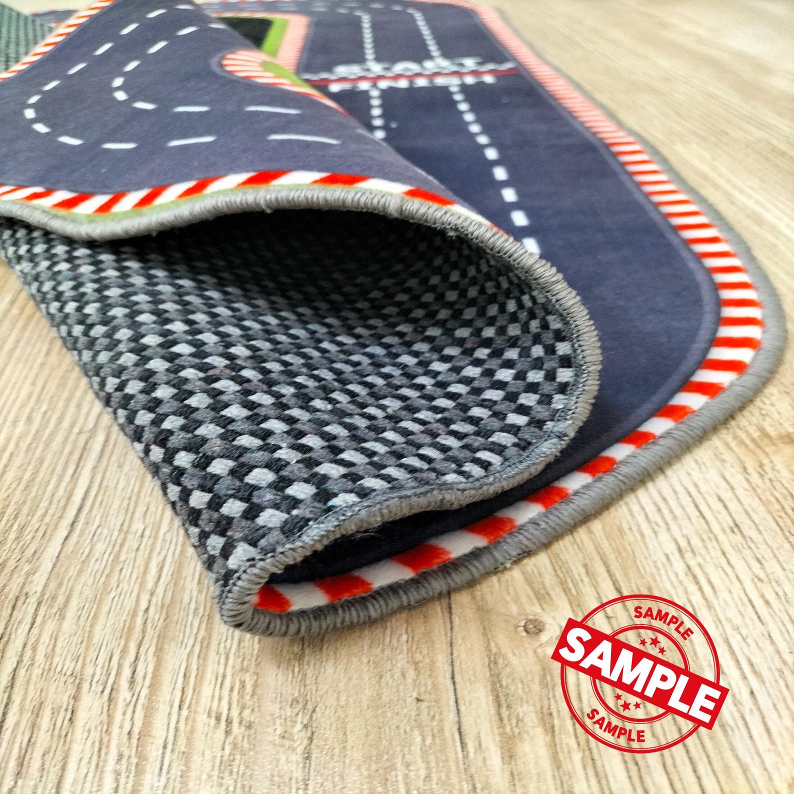 Car Racing Rug Kids Race Track Kids Rug: Oval Car Playmat, Boys Room Decor - Etsy