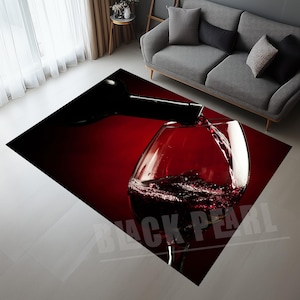 Wine Kitchen Rug - Etsy