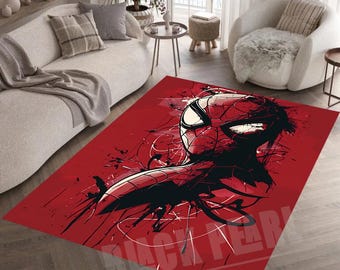 Spider-Man Kids Room Rug: Superhero Design, Boys Room Decor