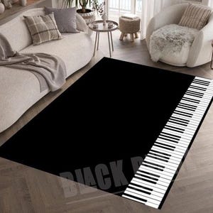 Piono Rug, Piano Keys Rug, Music Themed Rug, Music Room Rug, Music Rug, Music Modern Rug, Home Decor Rug, Piono Design Rug, Piano Decor Rug