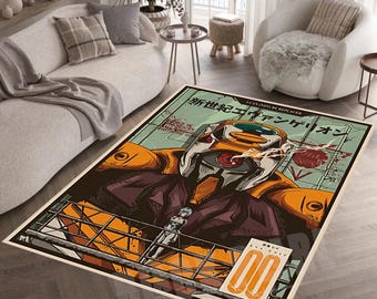 Japanese Anime Area Rug: Modern Art Decor