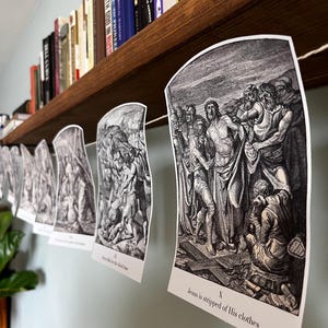 Stations of the Cross Printable Banner for Lent - Catholic Digital File, Holy Week, Good Friday, The Passion, Easter