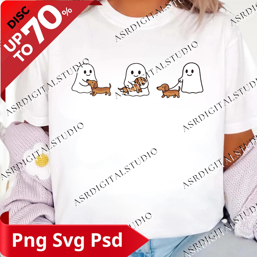 Dachshund PNG Svg for Circut, Halloween Spooky Dog Digital File, Ghost ...