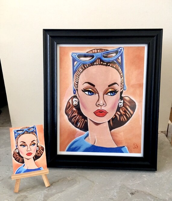 Vintage sales barbie painting