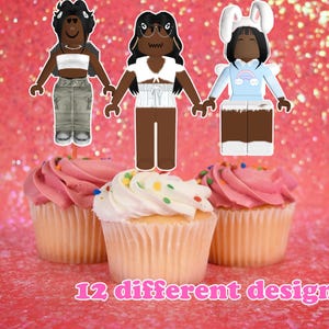 ROBLOX Girls Printables, Roblox Girl Party, Roblox Party Supplies, Roblox Girl Centerpieces | Roblox Girl SVG | Roblox Girl PNG | Roblox