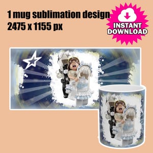 Roblox Sublimation Design Mug | Roblox Avatar Mug Design | Roblox Characters | Roblox Girls Png