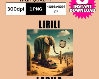 Lirili Larila PNG | Italian Brainrot PNG | Meme PNG | Digital Download | Sublimation Designs | Meme Sublimation | Memes Digital Files
