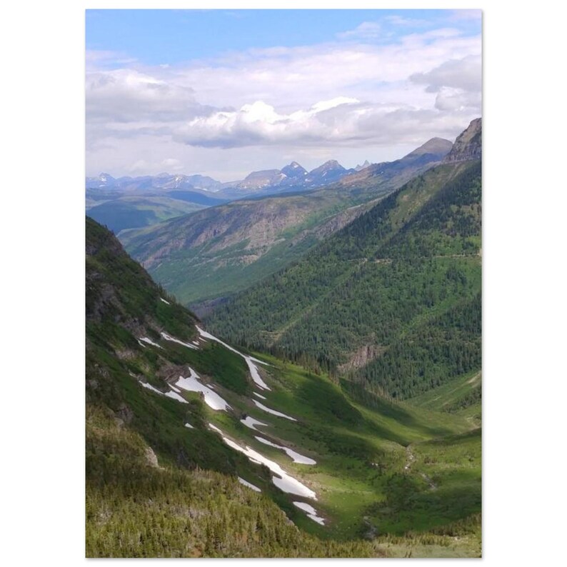 Plakat z Parkiem Narodowym Glacier – Malowniczy górski krajobraz zdjęcie 5