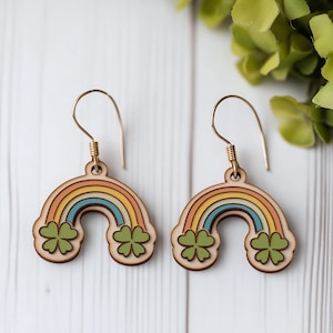 St. Pattys Day Earring SVG - Laser Earring Files & Glowforge SVG for Custom Jewelry