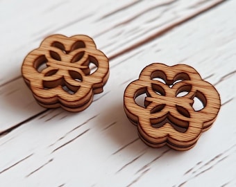 Archivos SVG de aretes, Glowforge svg, Aretes de madera SVG, Archivo cortado con láser, Aretes SVG