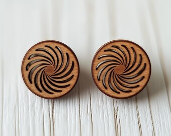 Archivos SVG de aretes, Glowforge svg, Aretes de madera SVG, Archivo cortado con láser, Aretes SVG