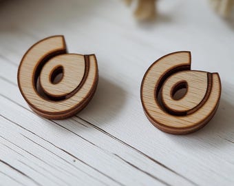 Pendientes láser SVG, archivos Glowforge, pendientes bohemios SVG, pendientes con botón SVG, archivos DXF, pendientes de otoño