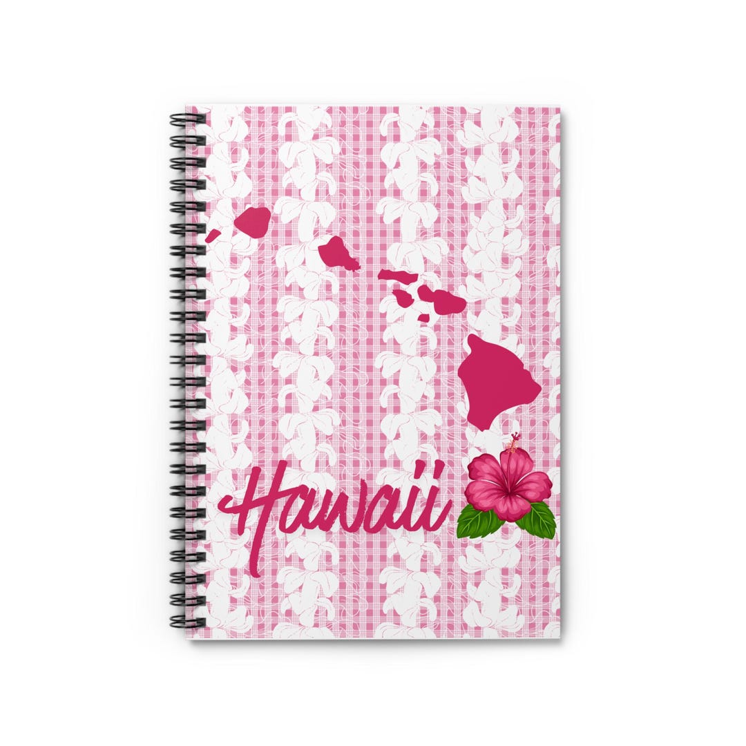 Hawaii Hibiscus Pattern Spiral Notebook | Ruled Journal Hawaiian ...