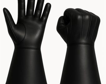 Men's Leather Steampunk Gauntlets: Medieval Renaissance Cosplay Gloves