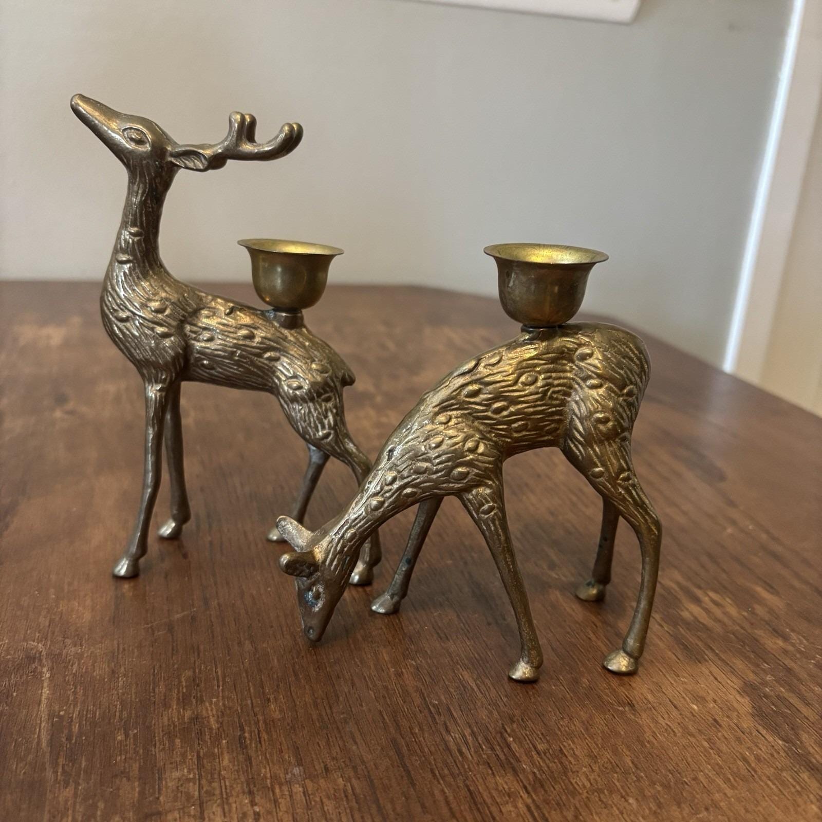 Brass Deer Candle - Etsy
