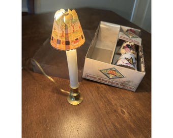 Vintage Spin Shades Revolving Lamp Shades on Electric Candle Lamp New In Box