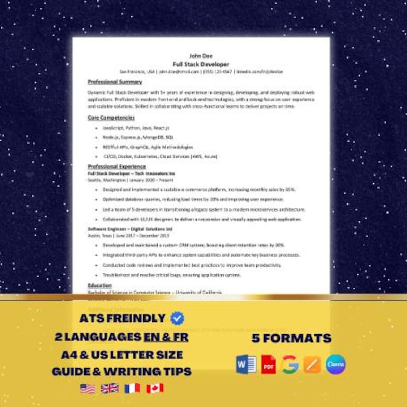 Best Resume Templates 2025 Etsy