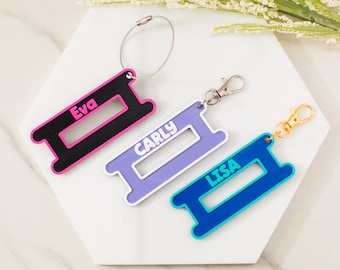 Custom Hair Tie Holder Keychain | Personalized Bag Tag