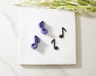 Musical Note Polymer Clay Cutters | Multiple Size Options | Mirrored Set Clay Cutter | Trending Clay Tools | Clay Cutter Set | Music Note