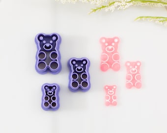 Gummy Bear Polymer Clay Cutter | Multiple Sizes | Clay Cutters for Earrings | Clay Tools