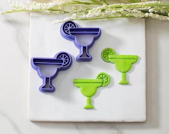 Margarita Polymer Clay Cutter | Mirrored Set | Cinco de Mayo Clay Cutter | Drink Clay Cutter | Cocktail Clay Cutter | Fiesta Clay Cutter