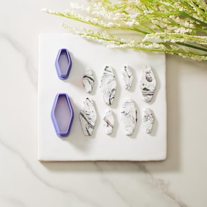 Modern Elongated Gemstone Polymer Clay Cutter Set | Abstract Clay Cutter | Modern Cutter | Trending Clay Tools