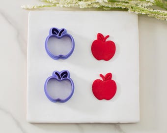 Apple Polymer Clay Cutter | Mirrored Set | Multiple Sizes | Back to School Clay Cutters | Teacher Appreciation | Stud Cutter | Clay Tools