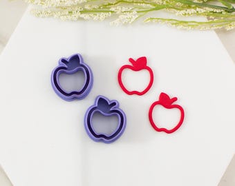 Apple Polymer Clay Cutter Mirrored Set #2 | Multiple Sizes | Clay Cutters for Earrings | Clay Tools