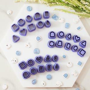 Stud Earring Polymer Clay Cutter Set | Classic, Imprint and Bezel | Clay Cutters for Earrings | Clay Tools