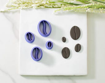 Coffee Bean Polymer Clay Cutter | Multiple Sizes | Coffee Clay Cutters | Food Clay Cutters | Clay Tools