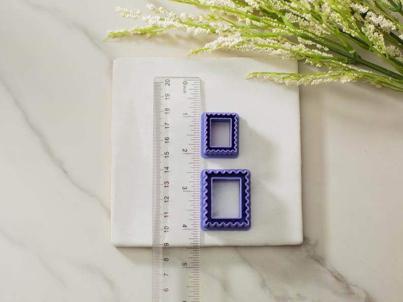 Postage Stamp Polymer Clay Cutter | Multiple Sizes Clay Cutters | Embossed Imprint Clay Cutter | Clay Tools | Postal Stamp Clay Cutter