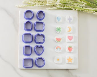 Charm Polymer Clay Cutter Set | Necklace Charm Clay Cutters | Bracelet Charm Clay Cutters | Clay Tools