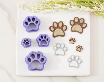 Dog Paw Polymer Clay Cutter | Paw Print | Clay Cutters for Earrings | Clay Tools
