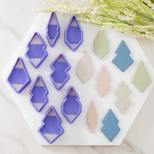 Geometric Dangle Polymer Clay Cutter Set | Statement Clay Cutters | Earring Clay Cutters | Clay Tools