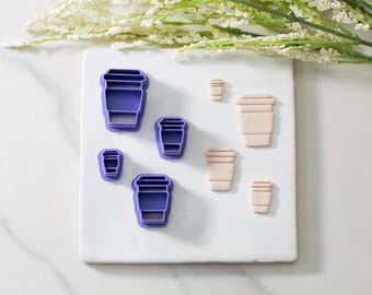 Coffee Cup Polymer Clay Cutter | Multiple Sizes | Coffee Clay Cutters | Cup Clay Cutters | Drink Clay Cutters | Clay Tools