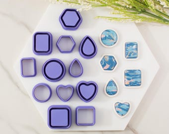 Bezel Polymer Clay Cutter Set | Multiple Sizes | Embedded Earring Clay Cutters | Clay Cutters for Earrings | Clay Tools