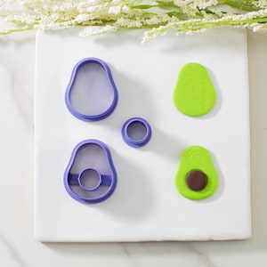 Avocado Polymer Clay Cutter | Multiple Sizes | Cinco de Mayo Clay Cutter | Food Clay Cutter | Fiesta Clay Cutter