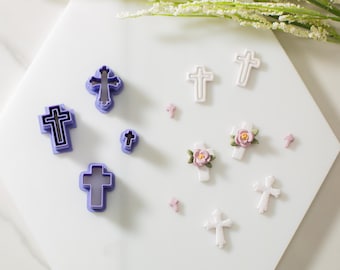 Cross Polymer Clay Cutter | Multiple Sizes | Clay Cutters | Faith Cross Clay Cutter | Easter Cross Clay Cutter | Elegant Cross | Fancy Cross