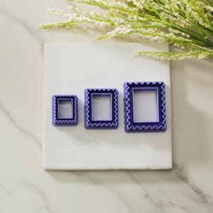 Postage Stamp Polymer Clay Cutter | Multiple Sizes Clay Cutters | Embossed Imprint Clay Cutter | Clay Tools | Postal Stamp Clay Cutter