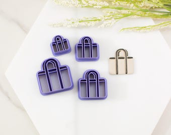 Tote Bag Polymer Clay Cutter | Multiple Sizes | Clay Cutters for Earrings | Clay Tools